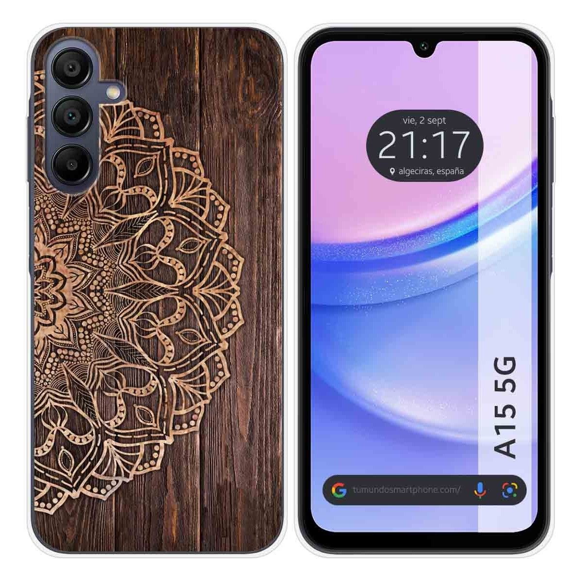 Funda Silicona para Samsung Galaxy A15 4G / 5G diseño Madera 06 Dibujos