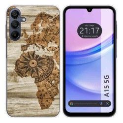 Funda Silicona para Samsung Galaxy A15 4G / 5G diseño Madera 07 Dibujos