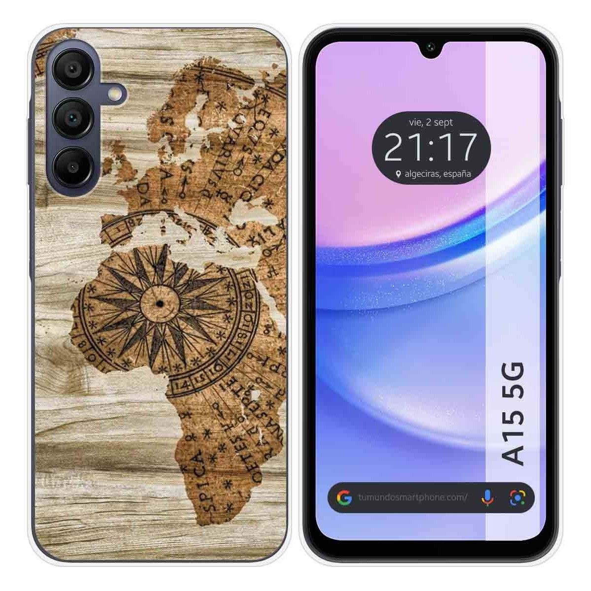 Funda Silicona para Samsung Galaxy A15 4G / 5G diseño Madera 07 Dibujos