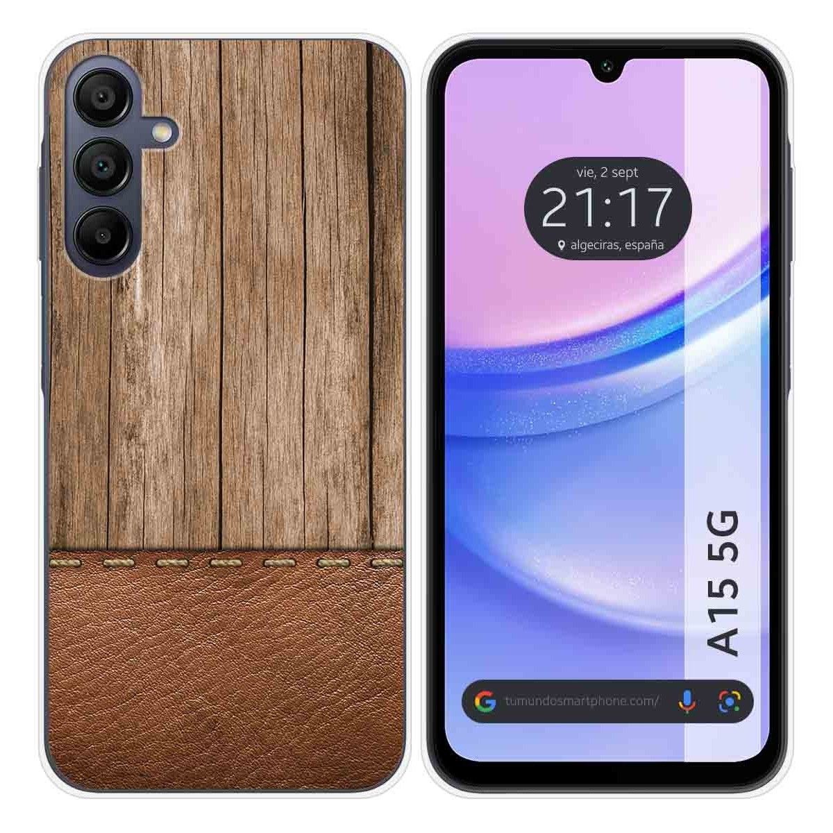Funda Silicona para Samsung Galaxy A15 4G / 5G diseño Madera 09 Dibujos