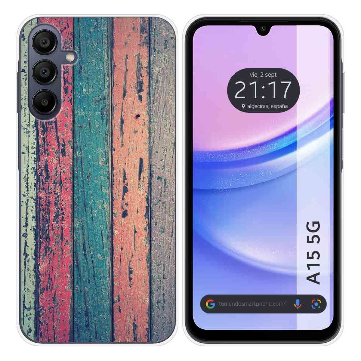 Funda Silicona para Samsung Galaxy A15 4G / 5G diseño Madera 10 Dibujos