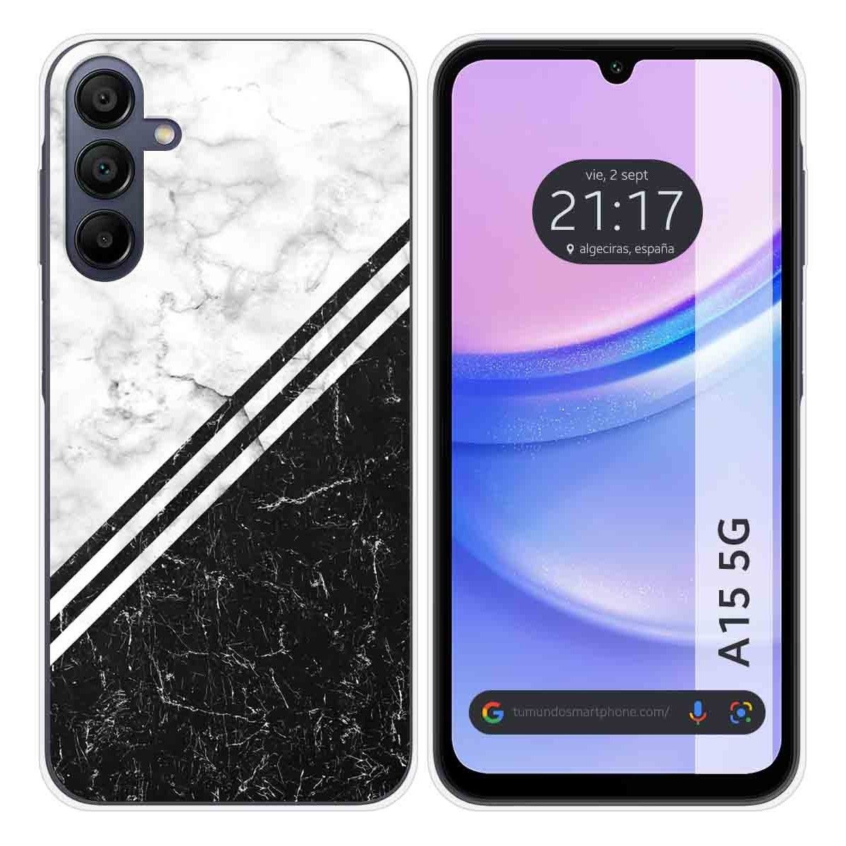 Funda Silicona para Samsung Galaxy A15 4G / 5G diseño Mármol 01 Dibujos