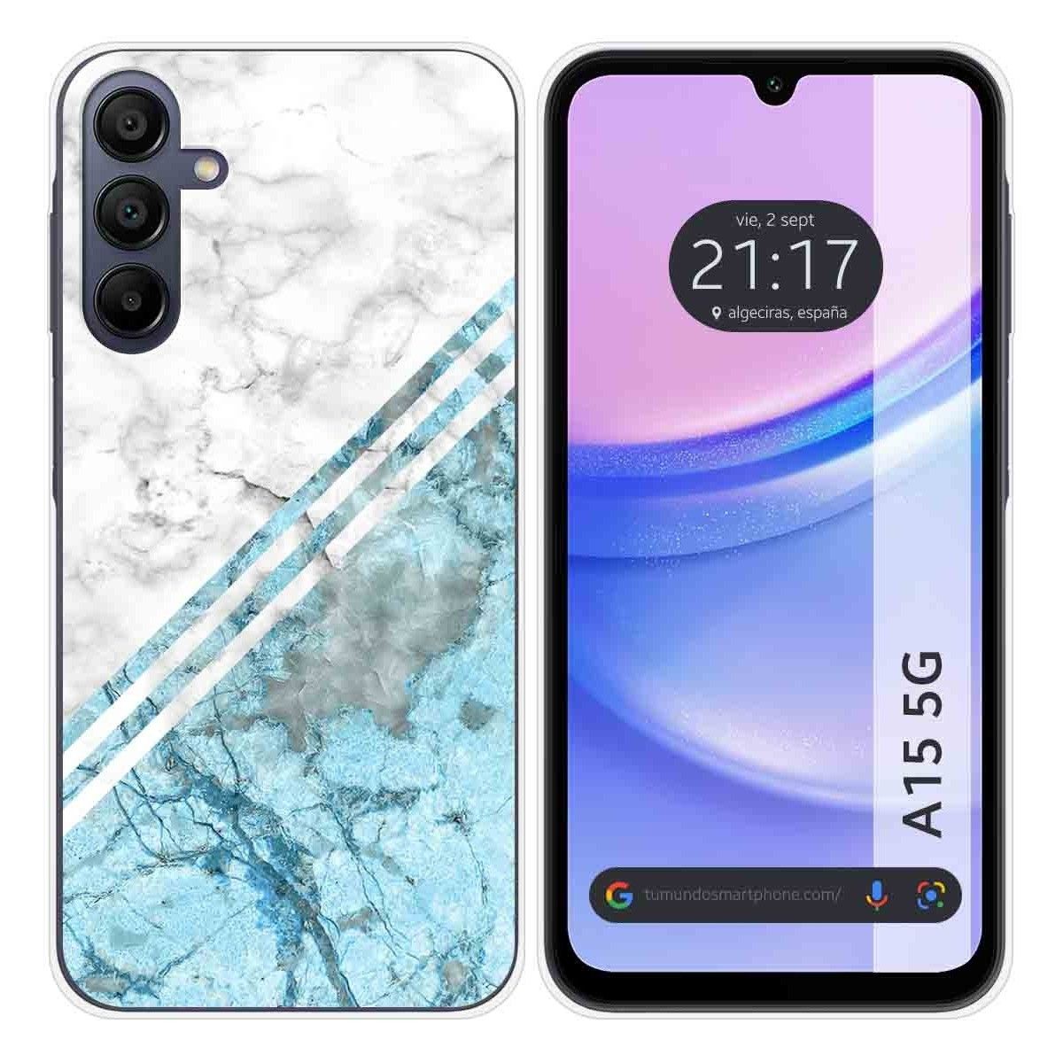 Funda Silicona para Samsung Galaxy A15 4G / 5G diseño Mármol 02 Dibujos