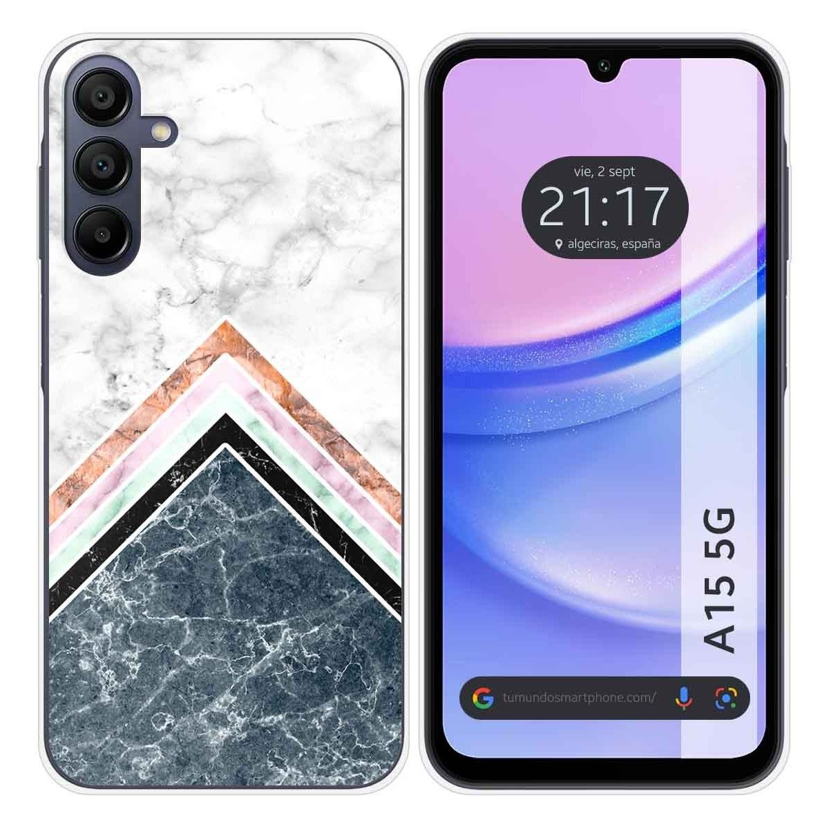 Funda Silicona para Samsung Galaxy A15 4G / 5G diseño Mármol 05 Dibujos