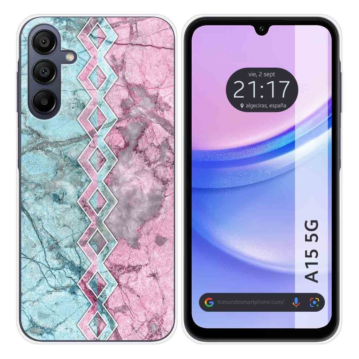 Funda Silicona para Samsung Galaxy A15 4G / 5G diseño Mármol 08 Dibujos