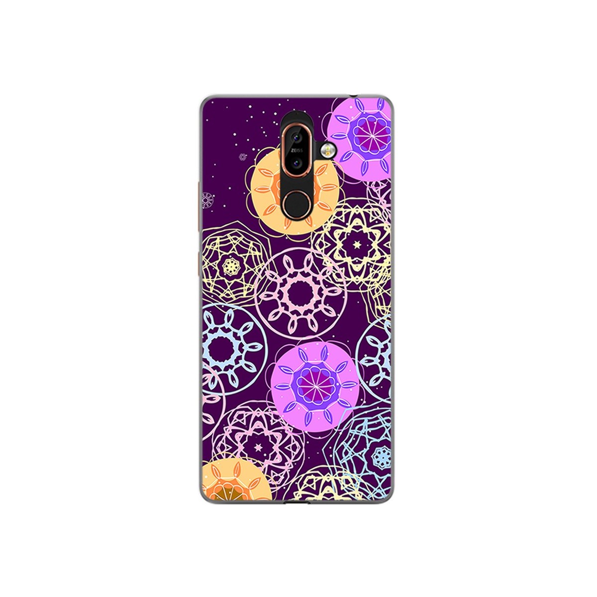 Funda Gel Tpu para Nokia 7 Plus Diseño Radial Dibujos