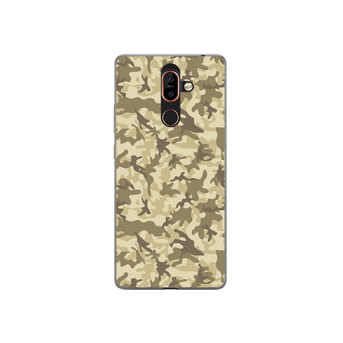Funda Gel Tpu para Nokia 7 Plus Diseño Sand Camuflaje Dibujos