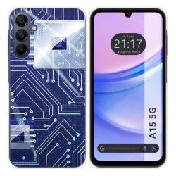 Funda Silicona para Samsung Galaxy A15 4G / 5G diseño Circuito Dibujos