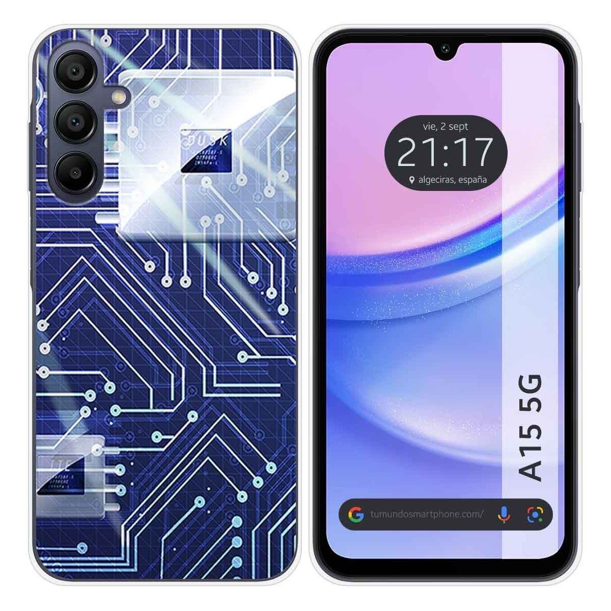 Funda Silicona para Samsung Galaxy A15 4G / 5G diseño Circuito Dibujos