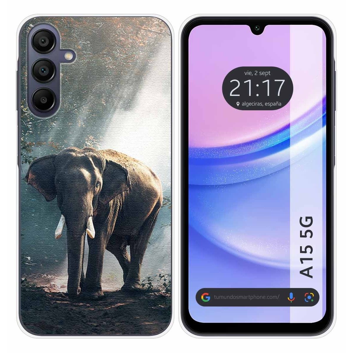 Funda Silicona para Samsung Galaxy A15 4G / 5G diseño Elefante Dibujos