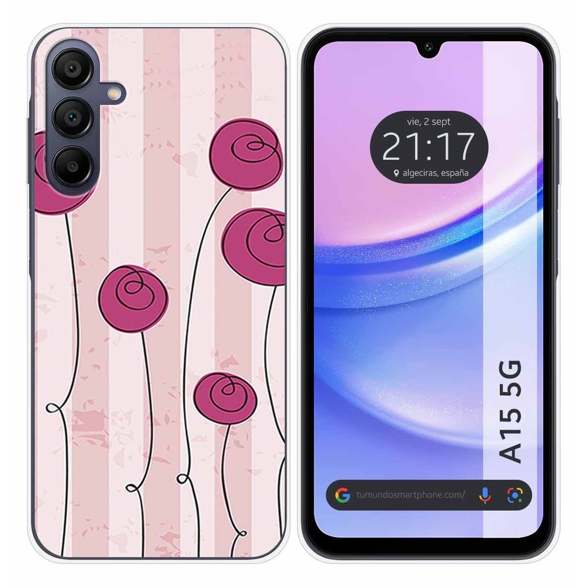 Funda Silicona para Samsung Galaxy A15 4G / 5G diseño Flores Vintage Dibujos