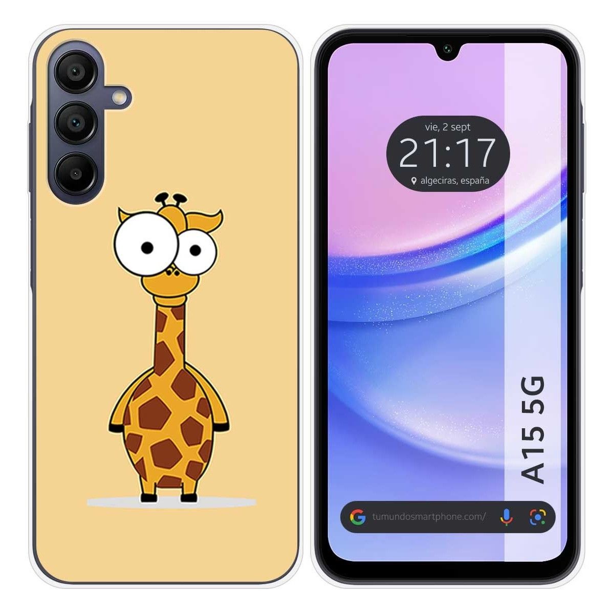 Funda Silicona para Samsung Galaxy A15 4G / 5G diseño Jirafa Dibujos