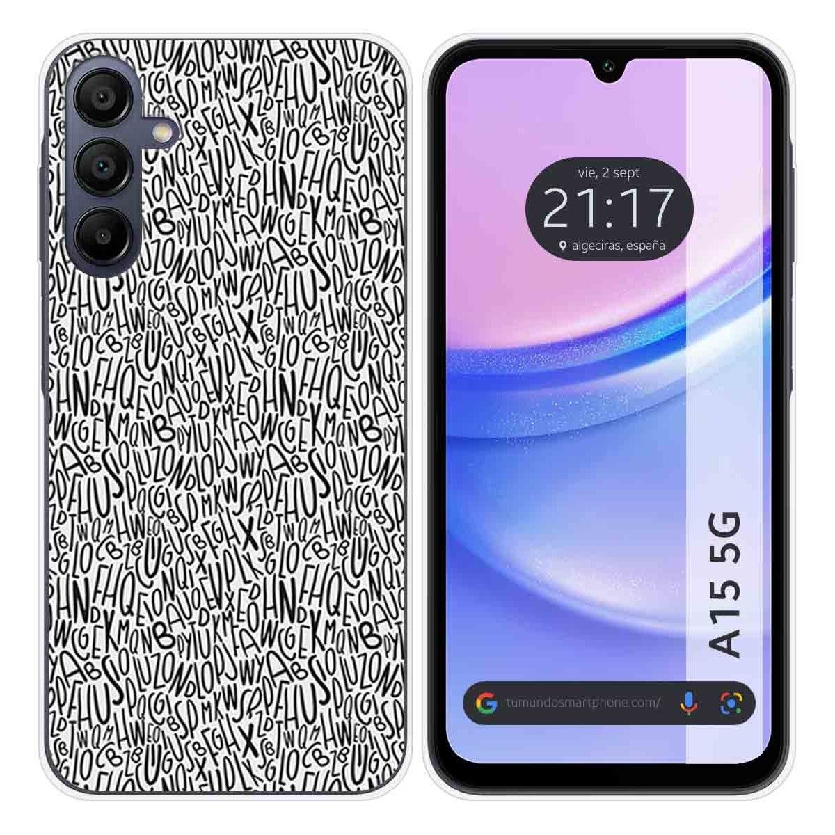 Funda Silicona para Samsung Galaxy A15 4G / 5G diseño Letras Dibujos