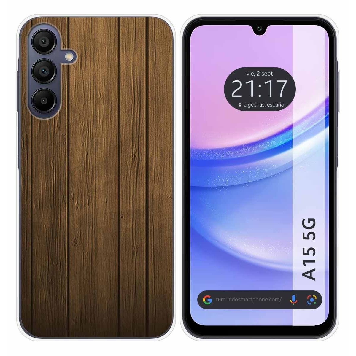 Funda Silicona para Samsung Galaxy A15 4G / 5G diseño Madera Dibujos