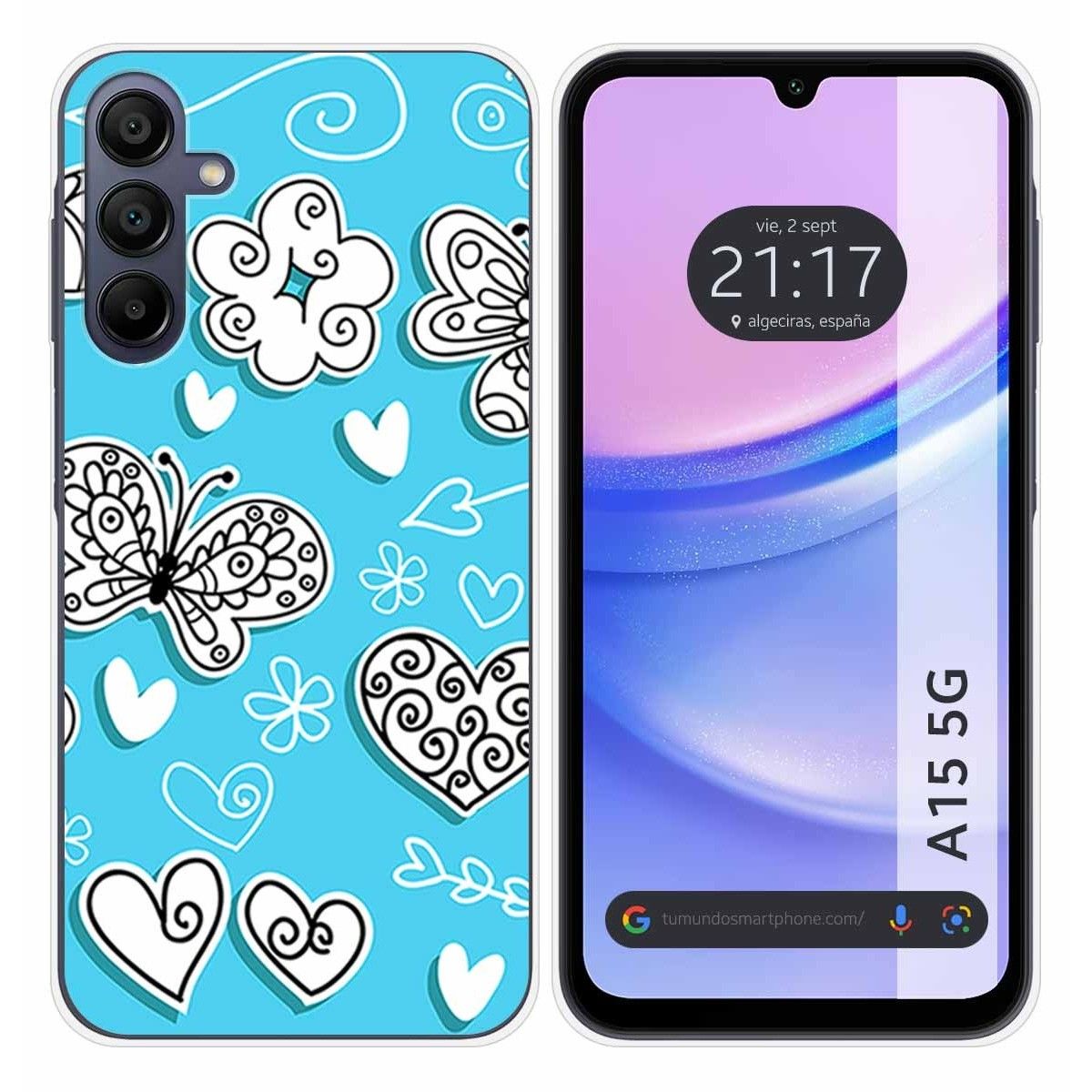 Funda Silicona para Samsung Galaxy A15 4G / 5G diseño Mariposas Dibujos