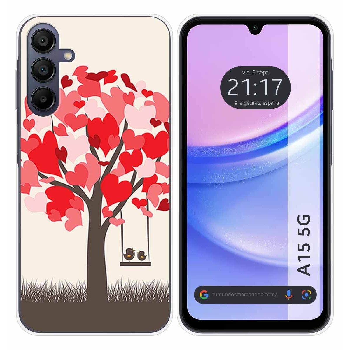 Funda Silicona para Samsung Galaxy A15 4G / 5G diseño Pajaritos Dibujos