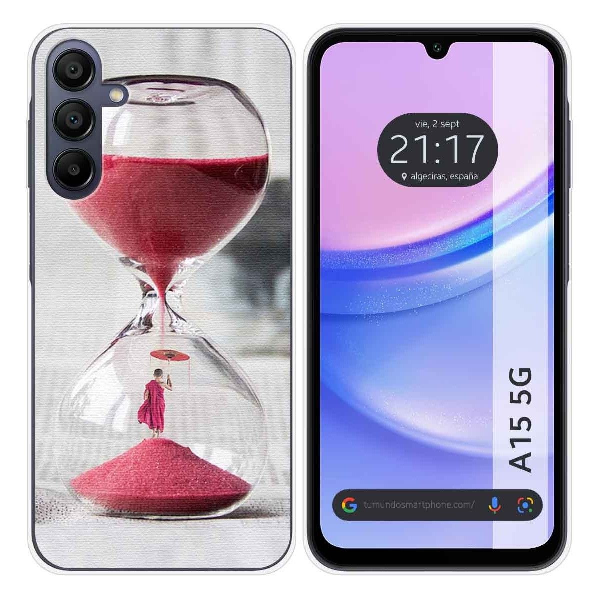 Funda Silicona para Samsung Galaxy A15 4G / 5G diseño Reloj Dibujos