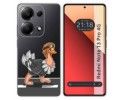 Funda Silicona Transparente para Xiaomi Redmi Note 13 Pro 4G diseño Avestruz Dibujos