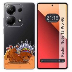 Funda Silicona Transparente para Xiaomi Redmi Note 13 Pro 4G diseño Bufalo Dibujos