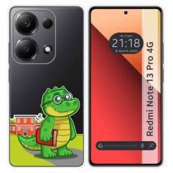 Funda Silicona Transparente para Xiaomi Redmi Note 13 Pro 4G diseño Coco Dibujos