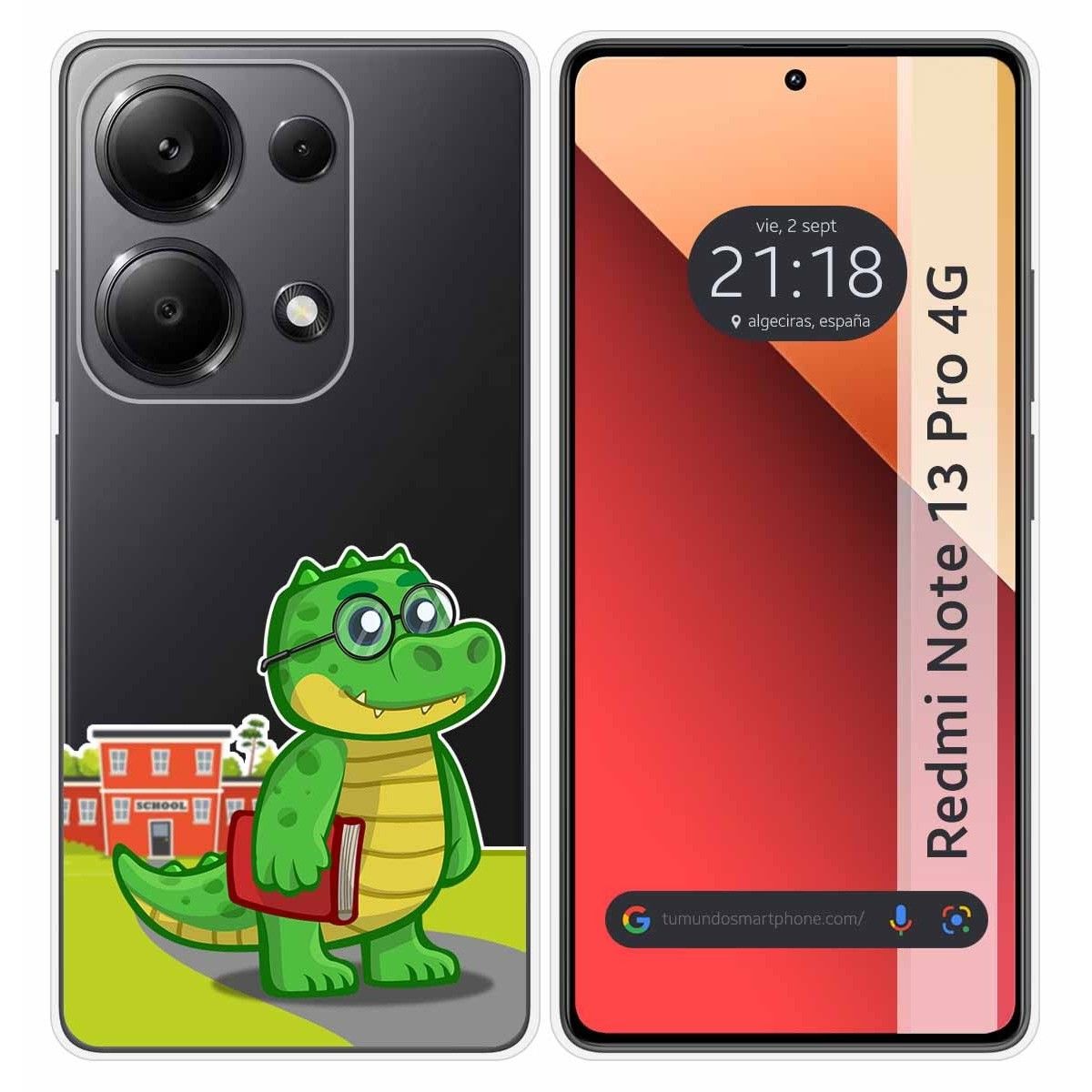 Funda Silicona Transparente para Xiaomi Redmi Note 13 Pro 4G diseño Coco Dibujos