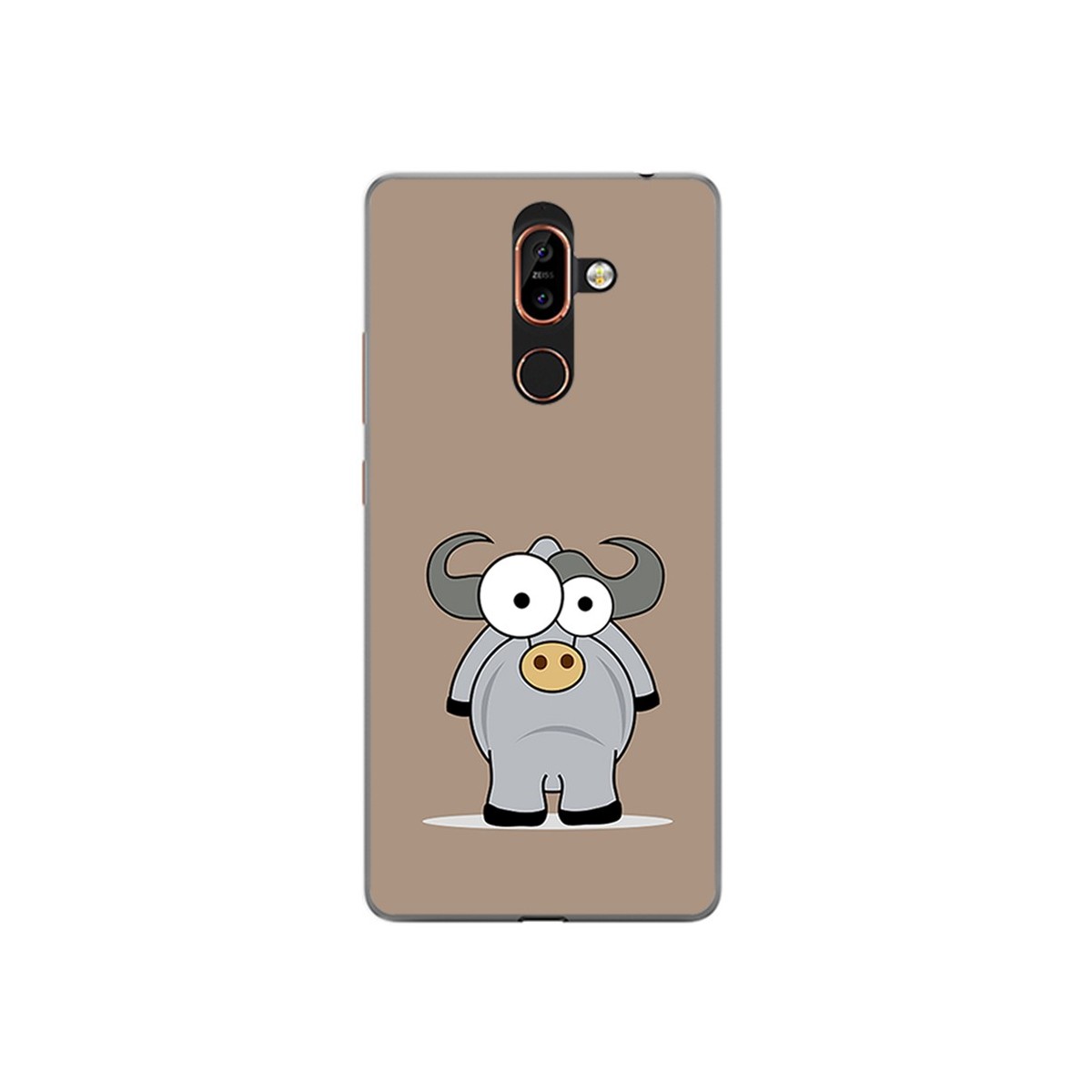 Funda Gel Tpu para Nokia 7 Plus Diseño Toro Dibujos