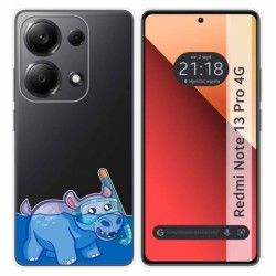 Funda Silicona Transparente para Xiaomi Redmi Note 13 Pro 4G diseño Hipo Dibujos