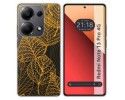 Funda Silicona Transparente para Xiaomi Redmi Note 13 Pro 4G diseño Hojas Dibujos