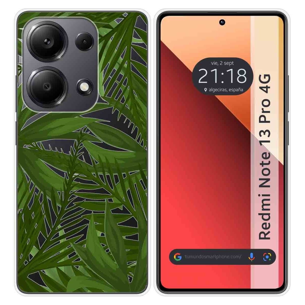 Funda Silicona Transparente para Xiaomi Redmi Note 13 Pro 4G diseño Jungla Dibujos
