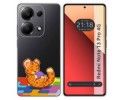 Funda Silicona Transparente para Xiaomi Redmi Note 13 Pro 4G diseño Leopardo Dibujos