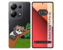 Funda Silicona Transparente para Xiaomi Redmi Note 13 Pro 4G diseño Panda Dibujos