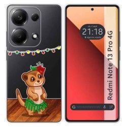 Funda Silicona Transparente para Xiaomi Redmi Note 13 Pro 4G diseño Suricata Dibujos