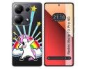 Funda Silicona Transparente para Xiaomi Redmi Note 13 Pro 4G diseño Unicornio Dibujos