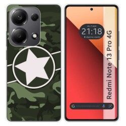 Funda Silicona para Xiaomi Redmi Note 13 Pro 4G diseño Camuflaje 01 Dibujos