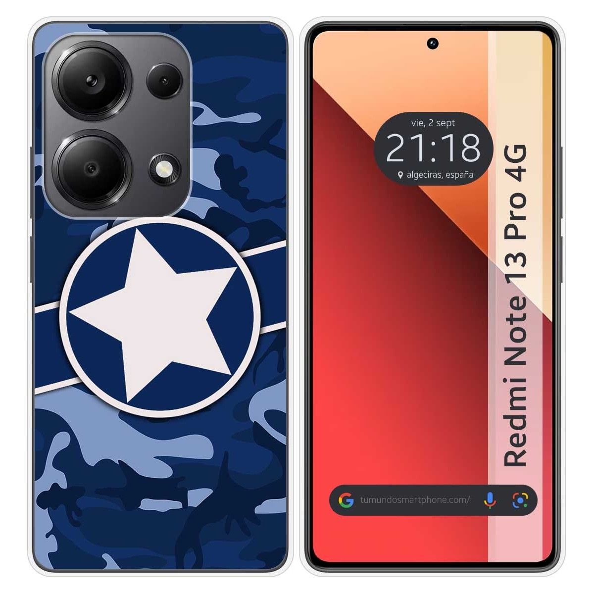 Funda Silicona para Xiaomi Redmi Note 13 Pro 4G diseño Camuflaje 03 Dibujos