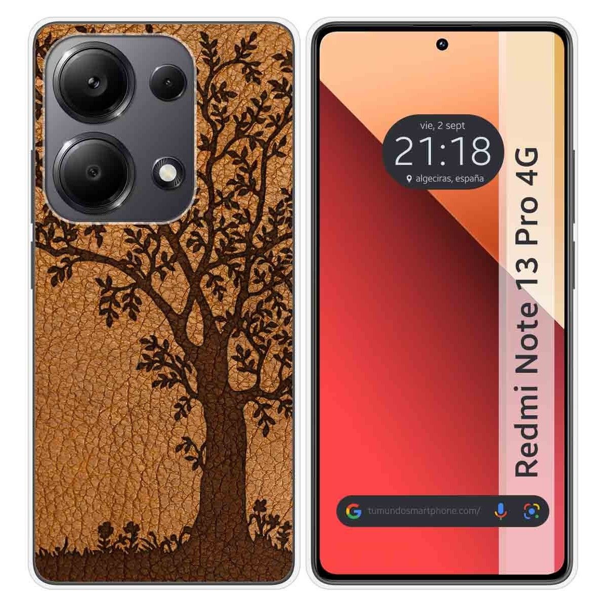 Funda Silicona para Xiaomi Redmi Note 13 Pro 4G diseño Cuero 03 Dibujos