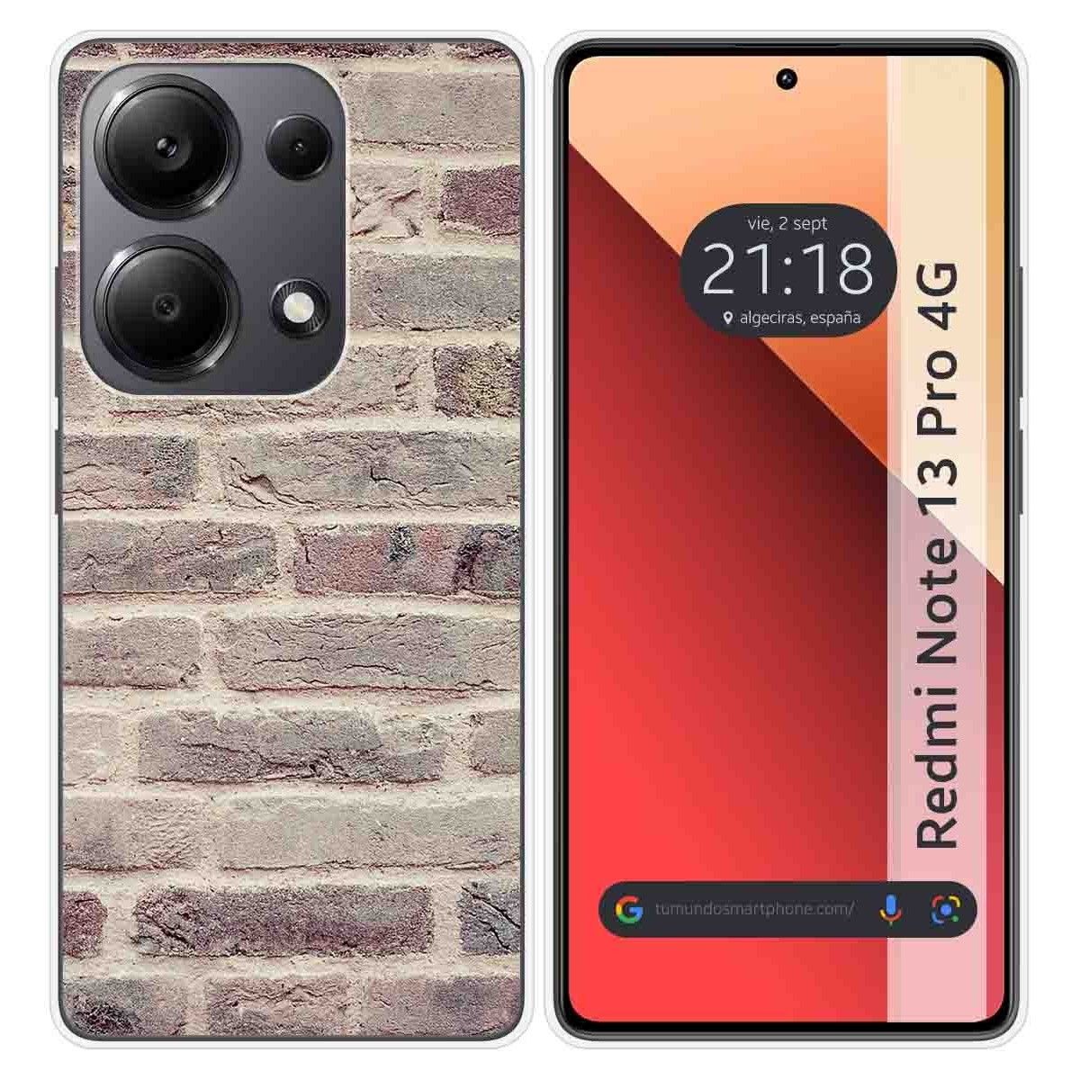 Funda Silicona para Xiaomi Redmi Note 13 Pro 4G diseño Ladrillo 01 Dibujos