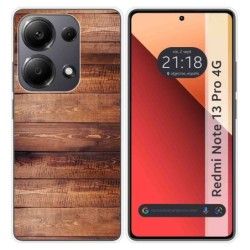 Funda Silicona para Xiaomi Redmi Note 13 Pro 4G diseño Madera 02 Dibujos
