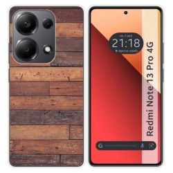Funda Silicona para Xiaomi Redmi Note 13 Pro 4G diseño Madera 03 Dibujos