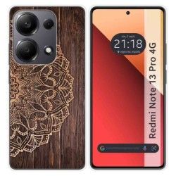 Funda Silicona para Xiaomi Redmi Note 13 Pro 4G diseño Madera 06 Dibujos