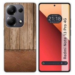 Funda Silicona para Xiaomi Redmi Note 13 Pro 4G diseño Madera 09 Dibujos