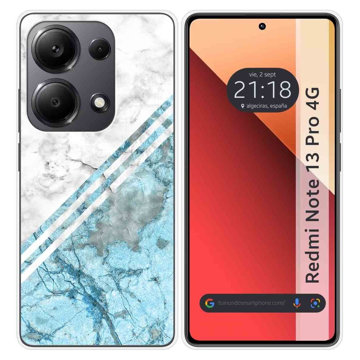 Funda Silicona para Xiaomi Redmi Note 13 Pro 4G diseño Mármol 02 Dibujos