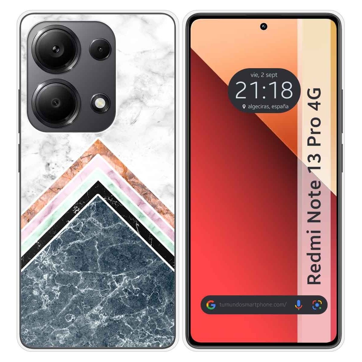Funda Silicona para Xiaomi Redmi Note 13 Pro 4G diseño Mármol 05 Dibujos
