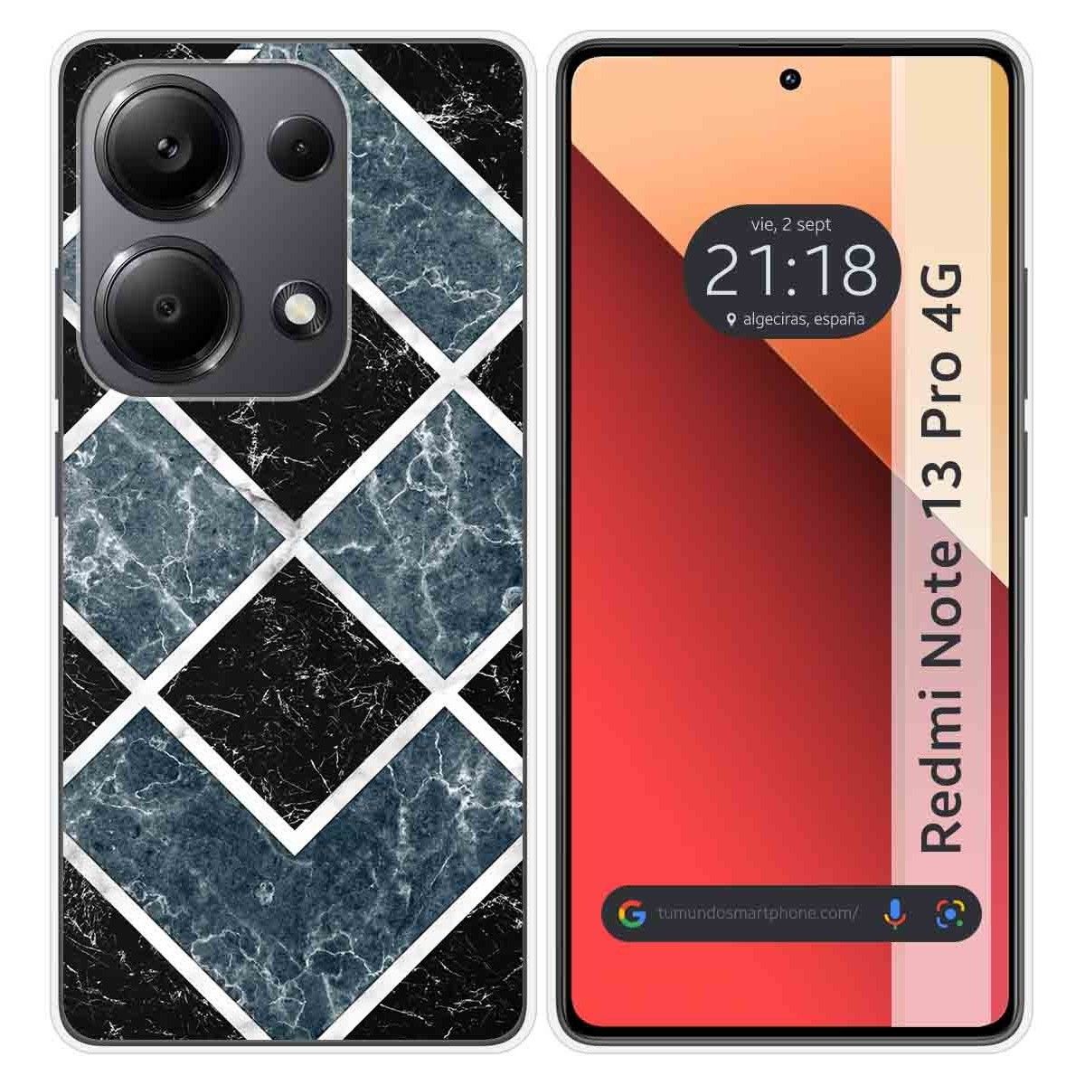 Funda Silicona para Xiaomi Redmi Note 13 Pro 4G diseño Mármol 06 Dibujos