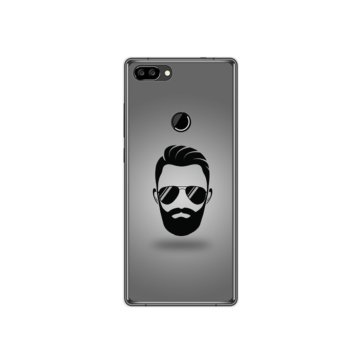 Funda Gel Tpu para Oukitel Mix 2 Diseño Barba Dibujos