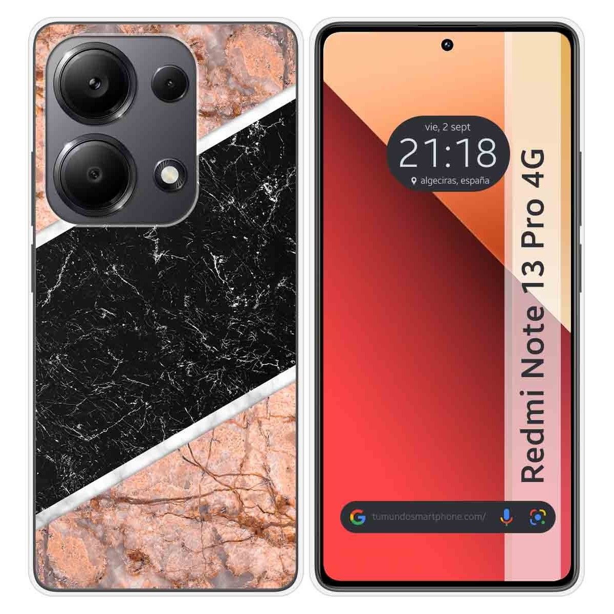 Funda Silicona para Xiaomi Redmi Note 13 Pro 4G diseño Mármol 07 Dibujos