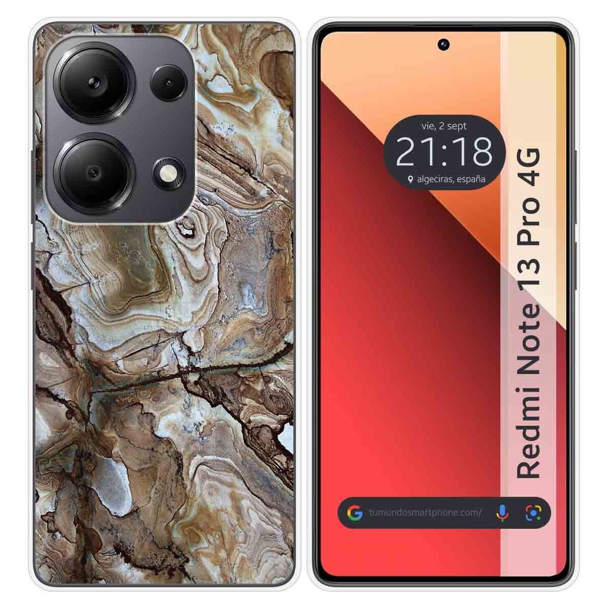 Funda Silicona para Xiaomi Redmi Note 13 Pro 4G diseño Mármol 14 Dibujos