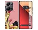 Funda Silicona para Xiaomi Redmi Note 13 Pro 4G diseño Brochas Dibujos