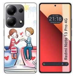 Funda Silicona para Xiaomi Redmi Note 13 Pro 4G diseño Café Dibujos
