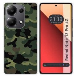 Funda Silicona para Xiaomi Redmi Note 13 Pro 4G diseño Camuflaje Dibujos